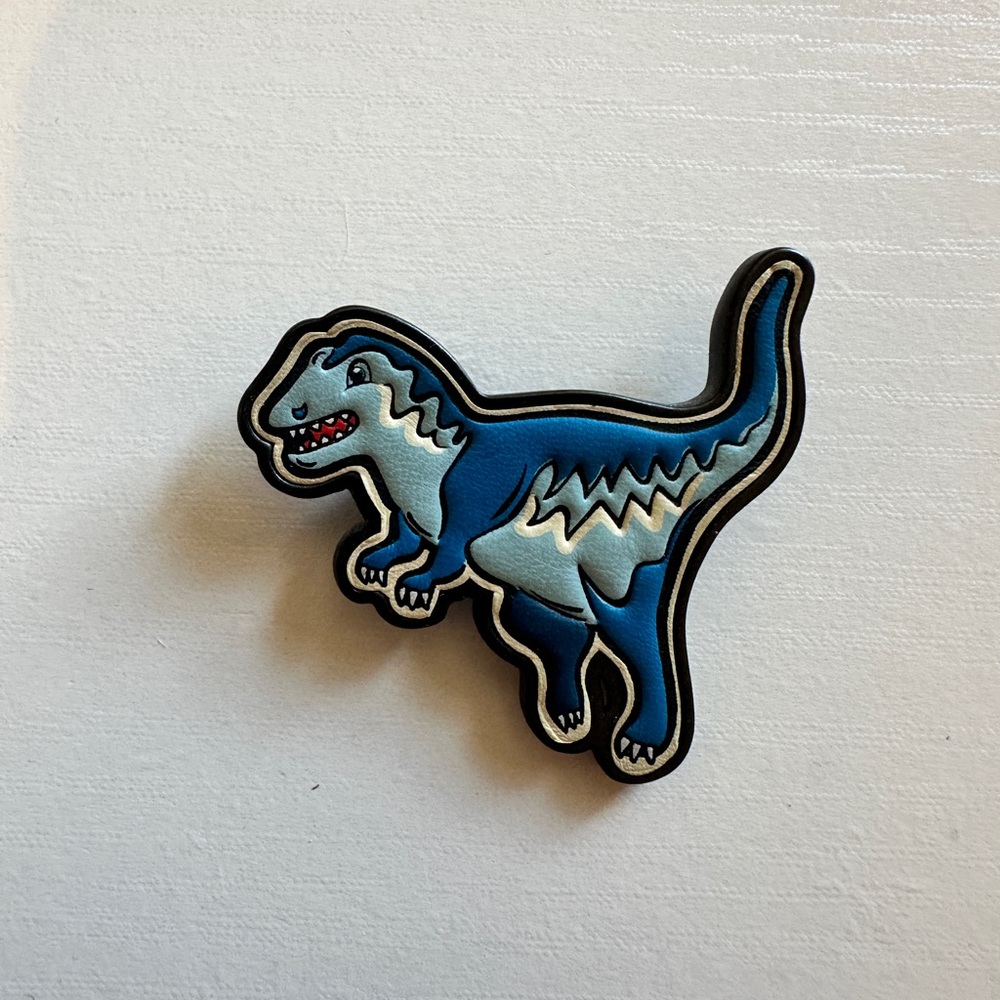 Coach Rexy Pin, Blue Leather